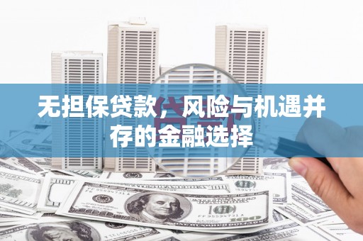 剑河无担保贷款，风险与机遇并存的金融选择