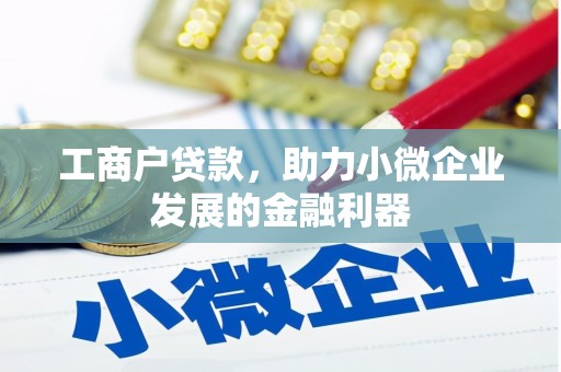 剑河工商户贷款，助力小微企业发展的金融利器