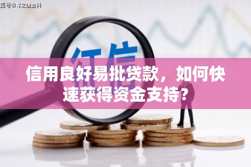 剑河信用良好易批贷款，如何快速获得资金支持？