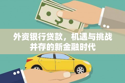 剑河外资银行贷款，机遇与挑战并存的新金融时代