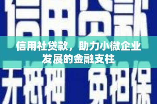 剑河信用社贷款，助力小微企业发展的金融支柱