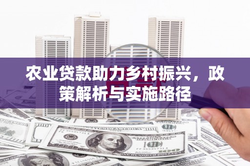 剑河农业贷款助力乡村振兴，政策解析与实施路径