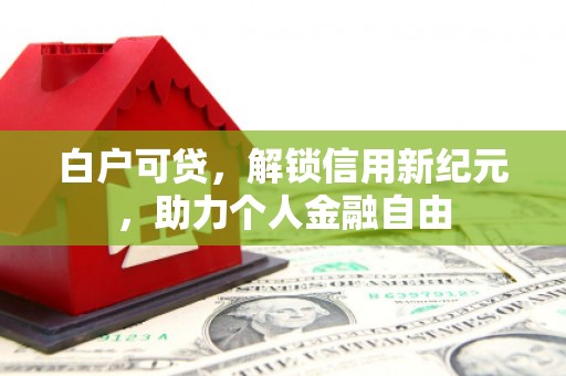 剑河白户可贷，解锁信用新纪元，助力个人金融自由