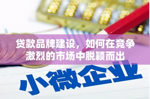 剑河贷款品牌建设，如何在竞争激烈的市场中脱颖而出