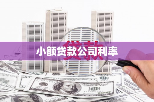 剑河小额贷款公司利率