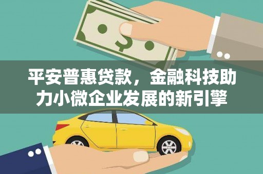 剑河平安普惠贷款，金融科技助力小微企业发展的新引擎