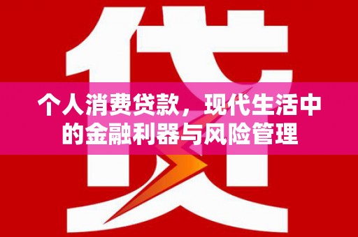 剑河个人消费贷款，现代生活中的金融利器与风险管理