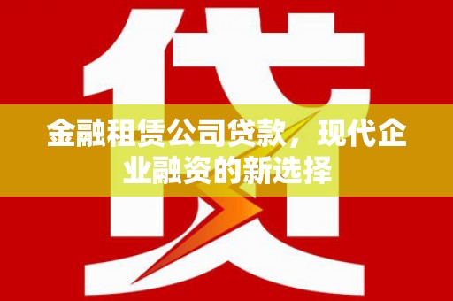 剑河金融租赁公司贷款，现代企业融资的新选择