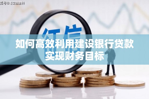 剑河如何高效利用建设银行贷款实现财务目标