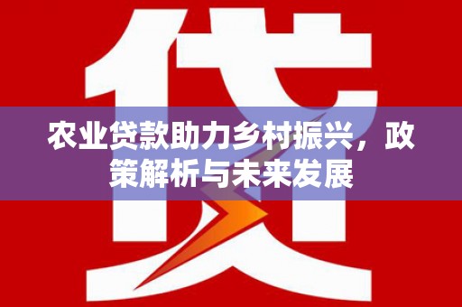 剑河农业贷款助力乡村振兴，政策解析与未来发展