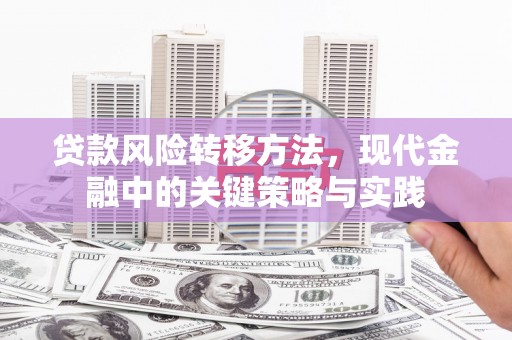 剑河贷款风险转移方法，现代金融中的关键策略与实践