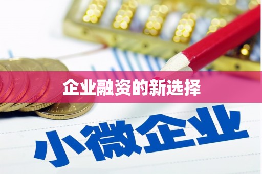 剑河企业融资的新选择