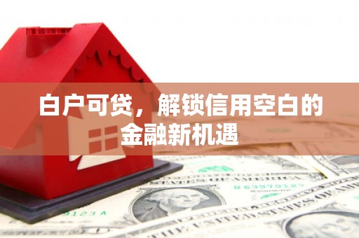剑河白户可贷，解锁信用空白的金融新机遇