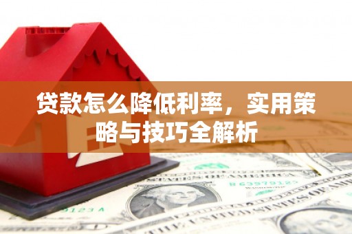 剑河贷款怎么降低利率，实用策略与技巧全解析