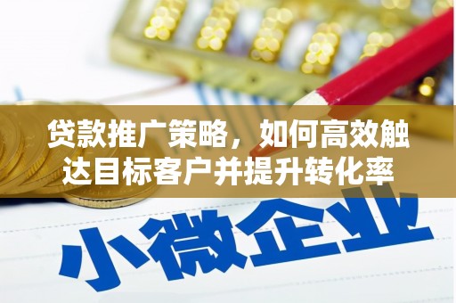 剑河贷款推广策略，如何高效触达目标客户并提升转化率