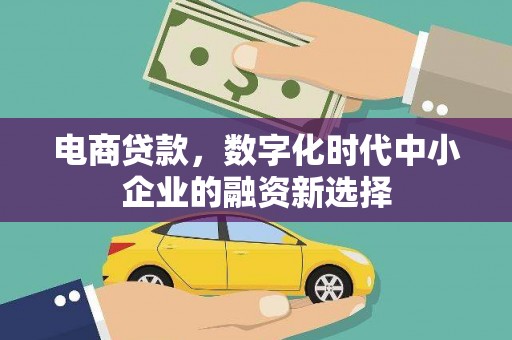 剑河电商贷款，数字化时代中小企业的融资新选择