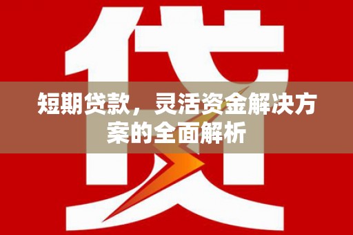 剑河短期贷款，灵活资金解决方案的全面解析