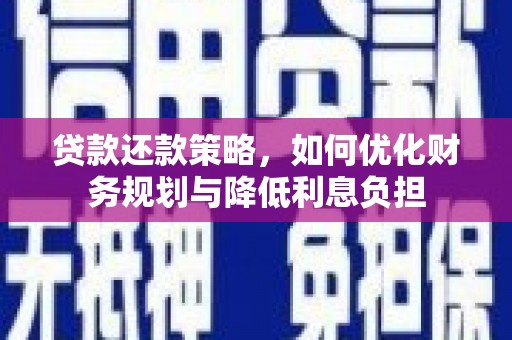 剑河贷款还款策略，如何优化财务规划与降低利息负担