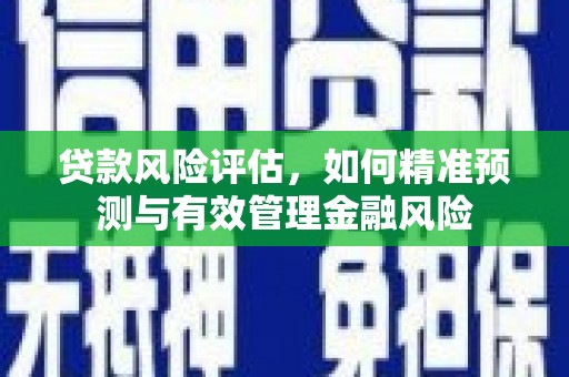 剑河贷款风险评估，如何精准预测与有效管理金融风险