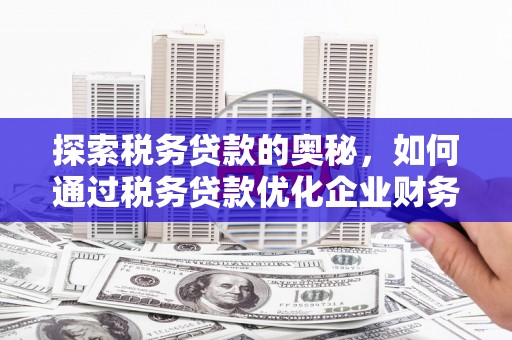 剑河探索税务贷款的奥秘，如何通过税务贷款优化企业财务