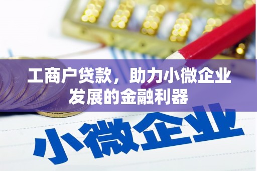 剑河工商户贷款，助力小微企业发展的金融利器