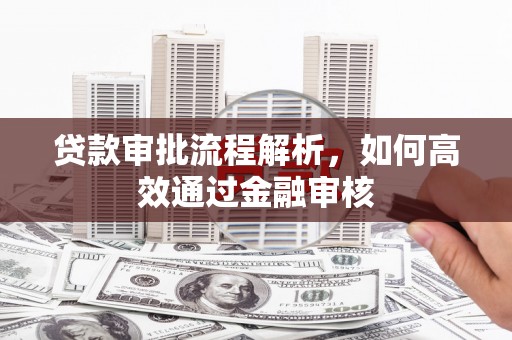 剑河贷款审批流程解析，如何高效通过金融审核