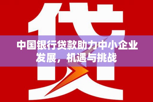 剑河中国银行贷款助力中小企业发展，机遇与挑战