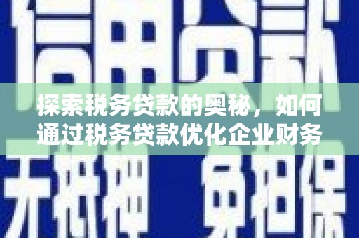 剑河探索税务贷款的奥秘，如何通过税务贷款优化企业财务