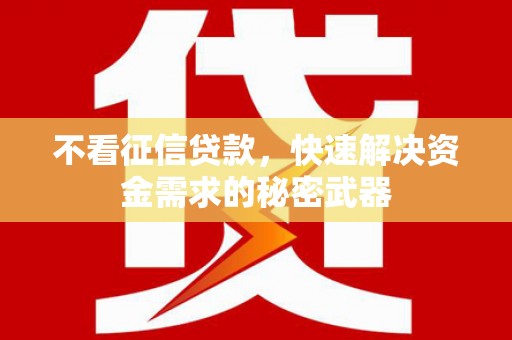 剑河不看征信贷款，快速解决资金需求的秘密武器