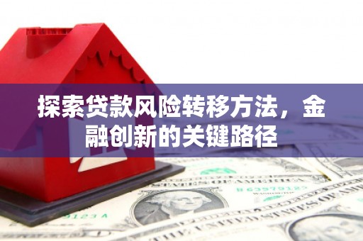 剑河探索贷款风险转移方法，金融创新的关键路径